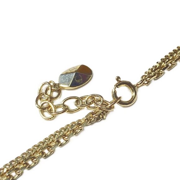 DIOR/ChristianDior - Gold Light Pink Hardware Rhinestones Necklace 150-082925 - Picture 3 of 4